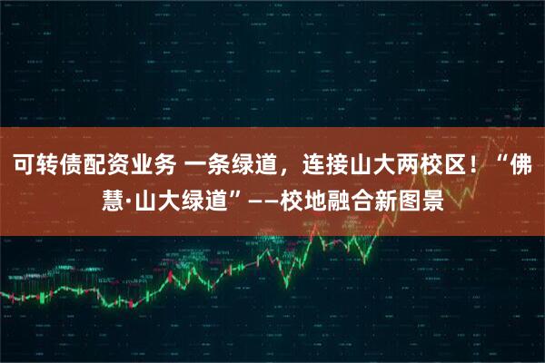 可转债配资业务 一条绿道，连接山大两校区！“佛慧·山大绿道”——校地融合新图景
